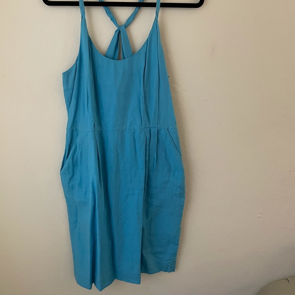 Teal, light weight, side zipper. Banana Republic.